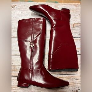 Women's Burgundy Leather Boots
